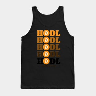 HODL 5 Stack Tower Bitcoin Logo Tank Top